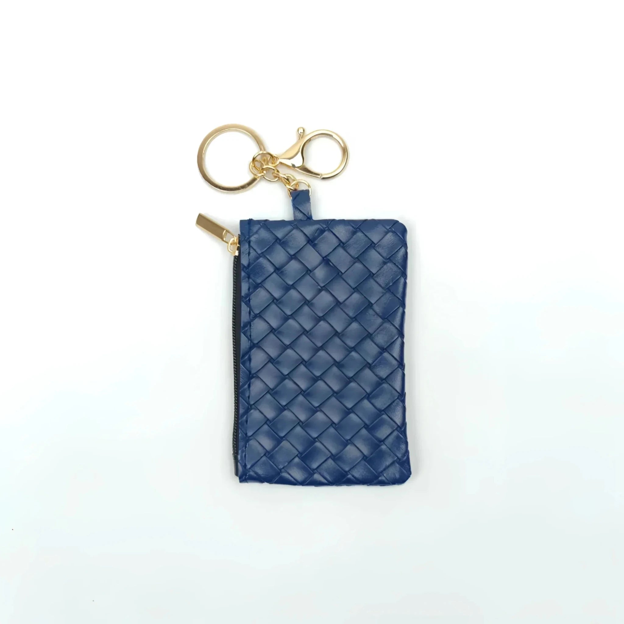 Ruby Portafoglio Portachiavi Mini Intrecciato in Ecopelle con Cerniera Oro - Stile Donna Bags