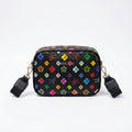 Sweet Years Borsa a Tracolla Camera Bag in Ecopelle con Stampa Monogram Multicolore - Stile Donna Bags