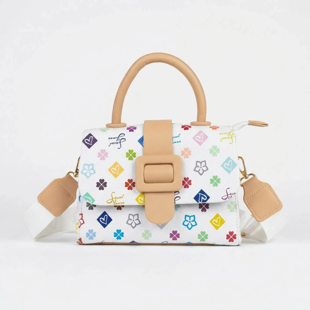 Sweet Years Mini Borsa a Tracolla in Ecopelle con Stampa Floreale - Stile Donna Bags