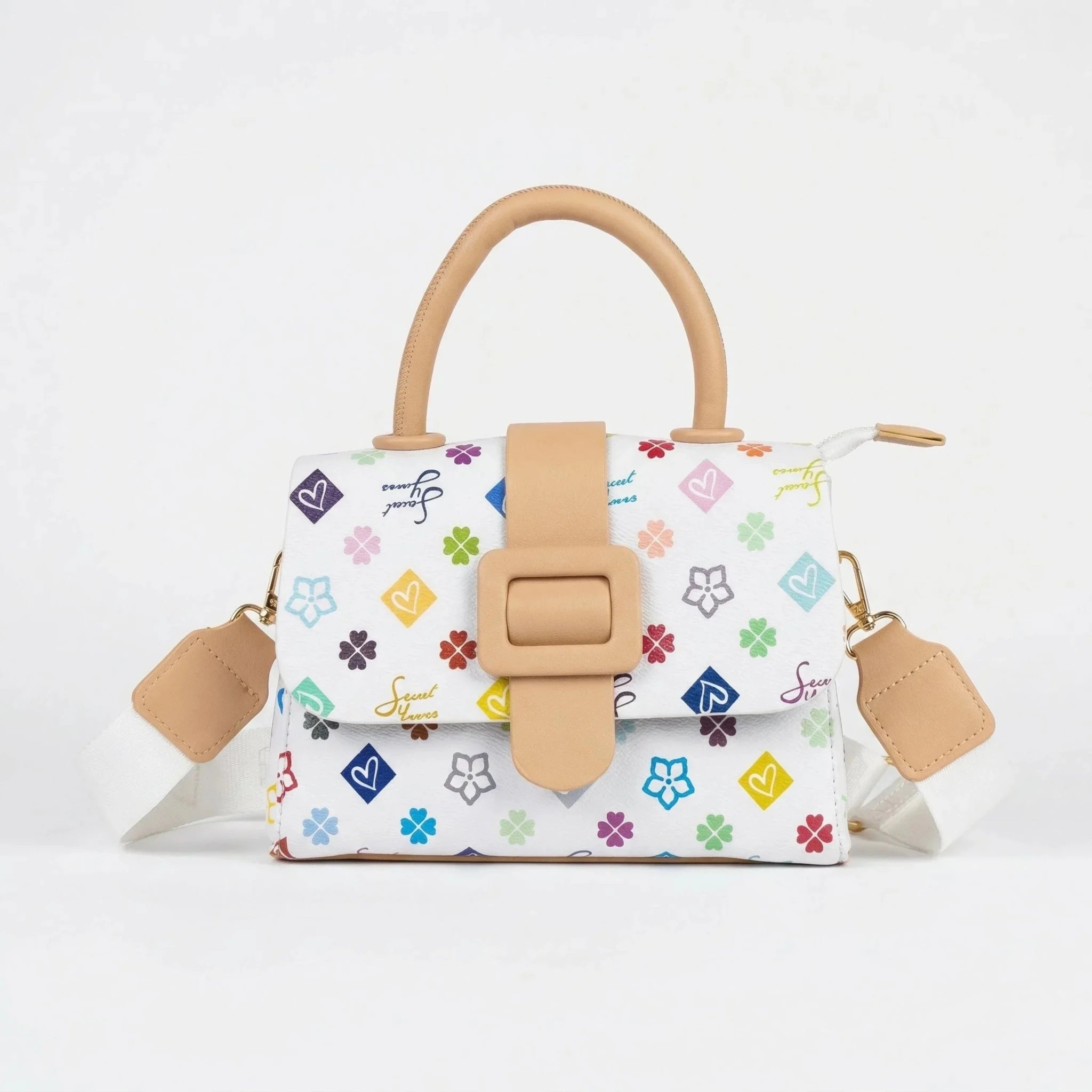 Sweet Years Mini Borsa a Tracolla in Ecopelle con Stampa Floreale - Stile Donna Bags