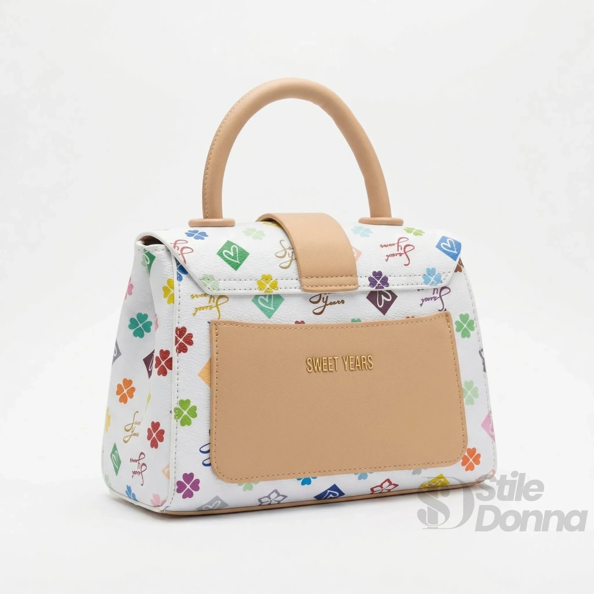 Sweet Years Mini Borsa a Tracolla in Ecopelle con Stampa Floreale - Stile Donna Bags