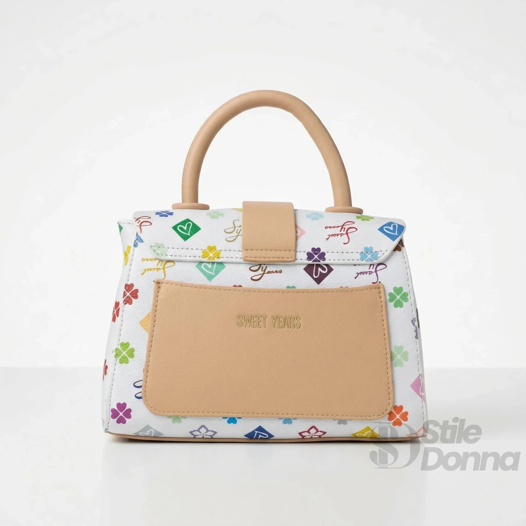 Sweet Years Mini Borsa a Tracolla in Ecopelle con Stampa Floreale - Stile Donna Bags