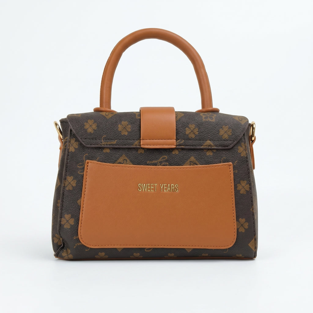 Sweet Years Mini Borsa a Tracolla in Ecopelle con Stampa Floreale - Stile Donna Bags