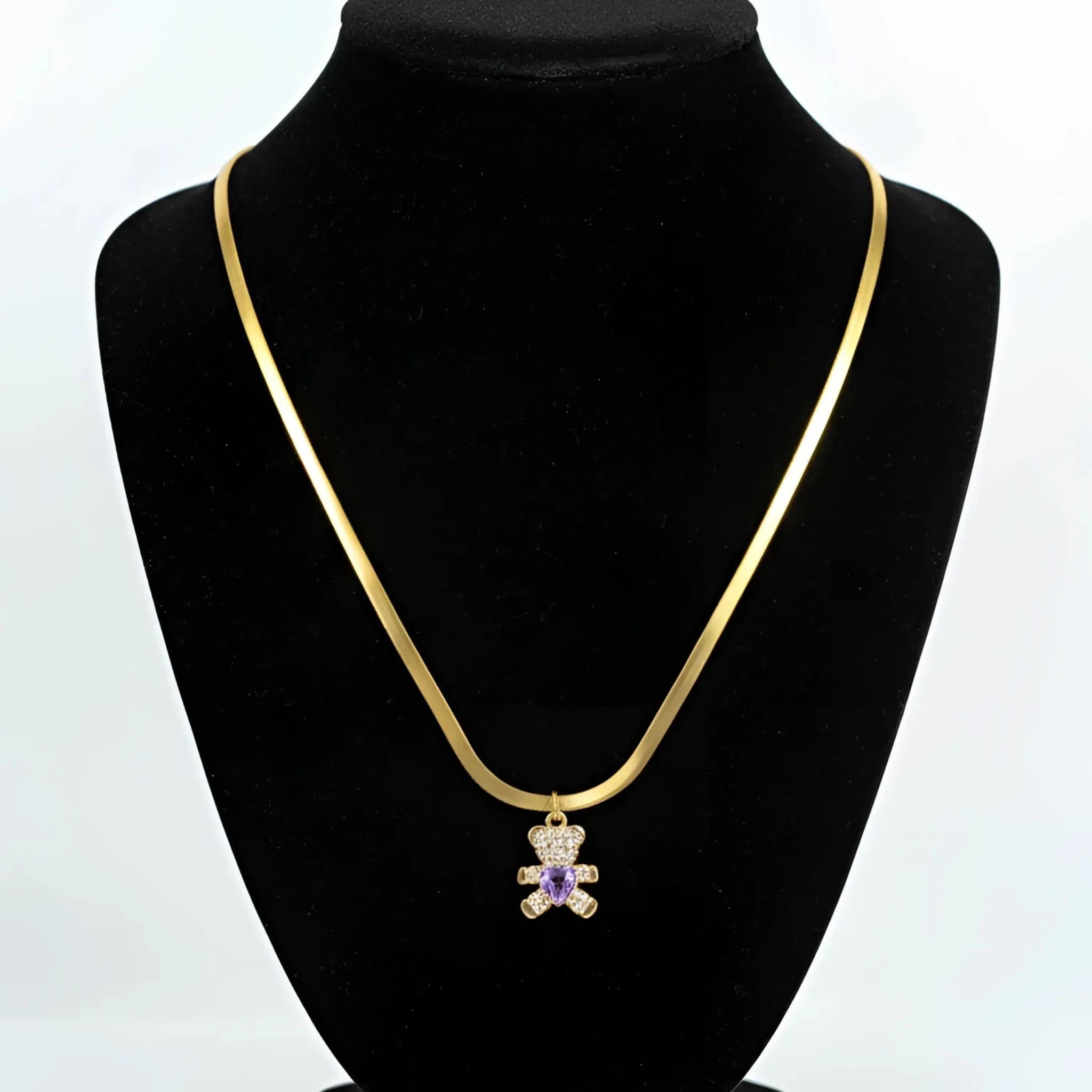 Sweetheart Collana con Ciondolo Orsetto in Argento Lucido - Stile Donna Bags