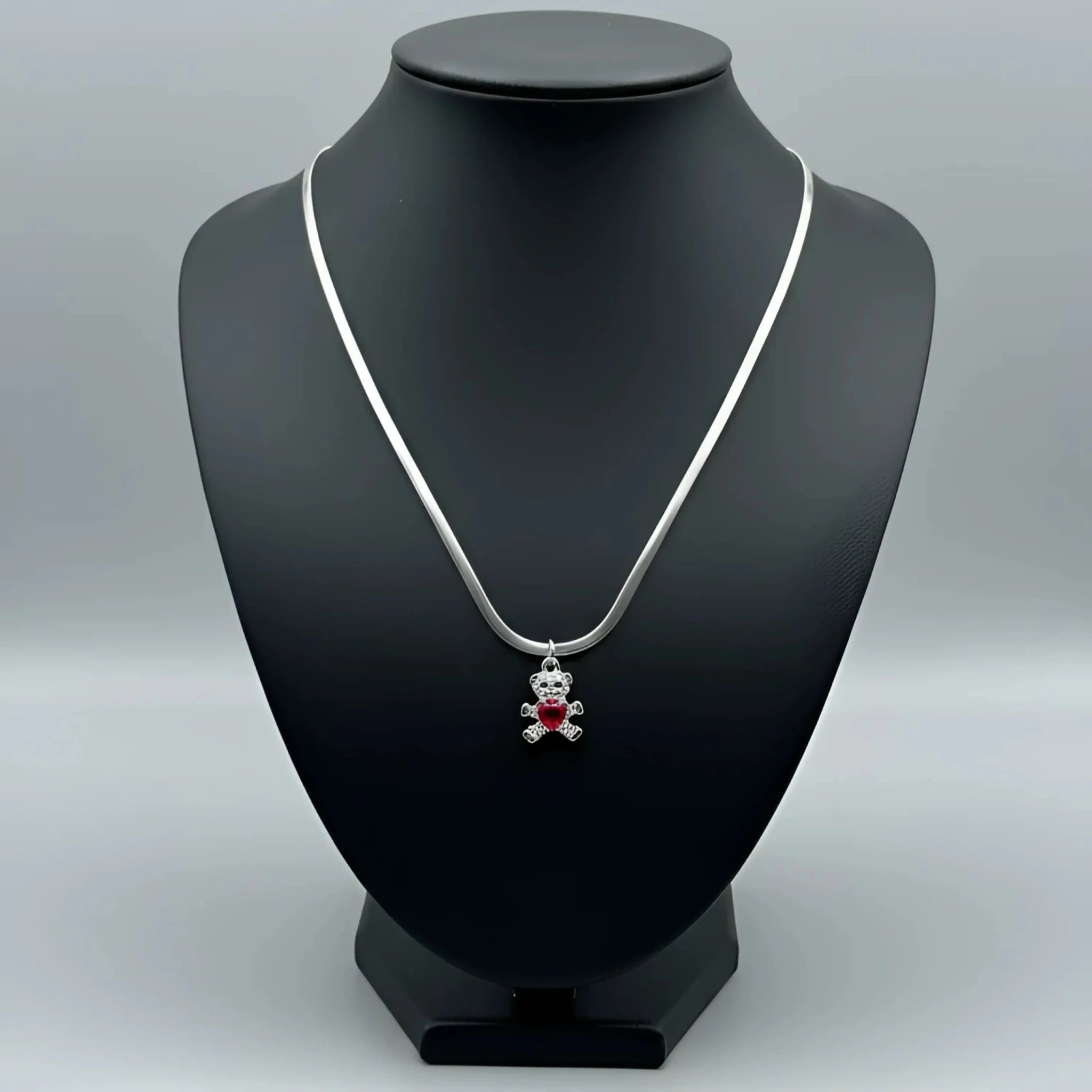 Sweetheart Collana con Ciondolo Orsetto in Argento Lucido - Stile Donna Bags