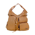 Valentini Borsa Hobo in Ecopelle Marrone con Finiture Argentate - Stile Donna Bags