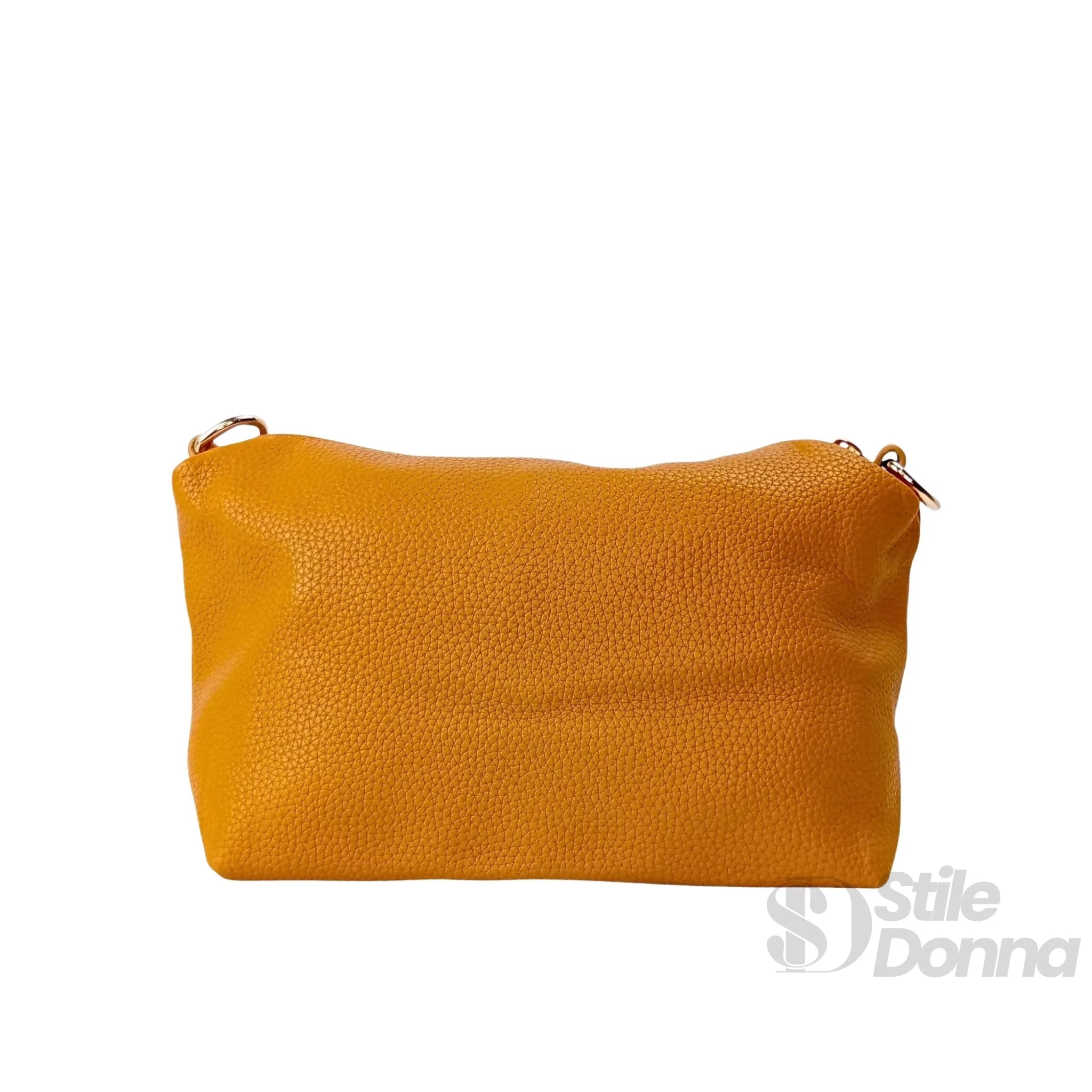 Valentini SIBI Borsa Tote in Pelle PU Giallo Senape con Finiture Dorate - Stile Donna Bags