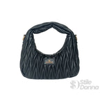 YY Coveri Borsa a Spalla Trapuntata in Ecopelle con Manico Spirale - Stile Donna Bags