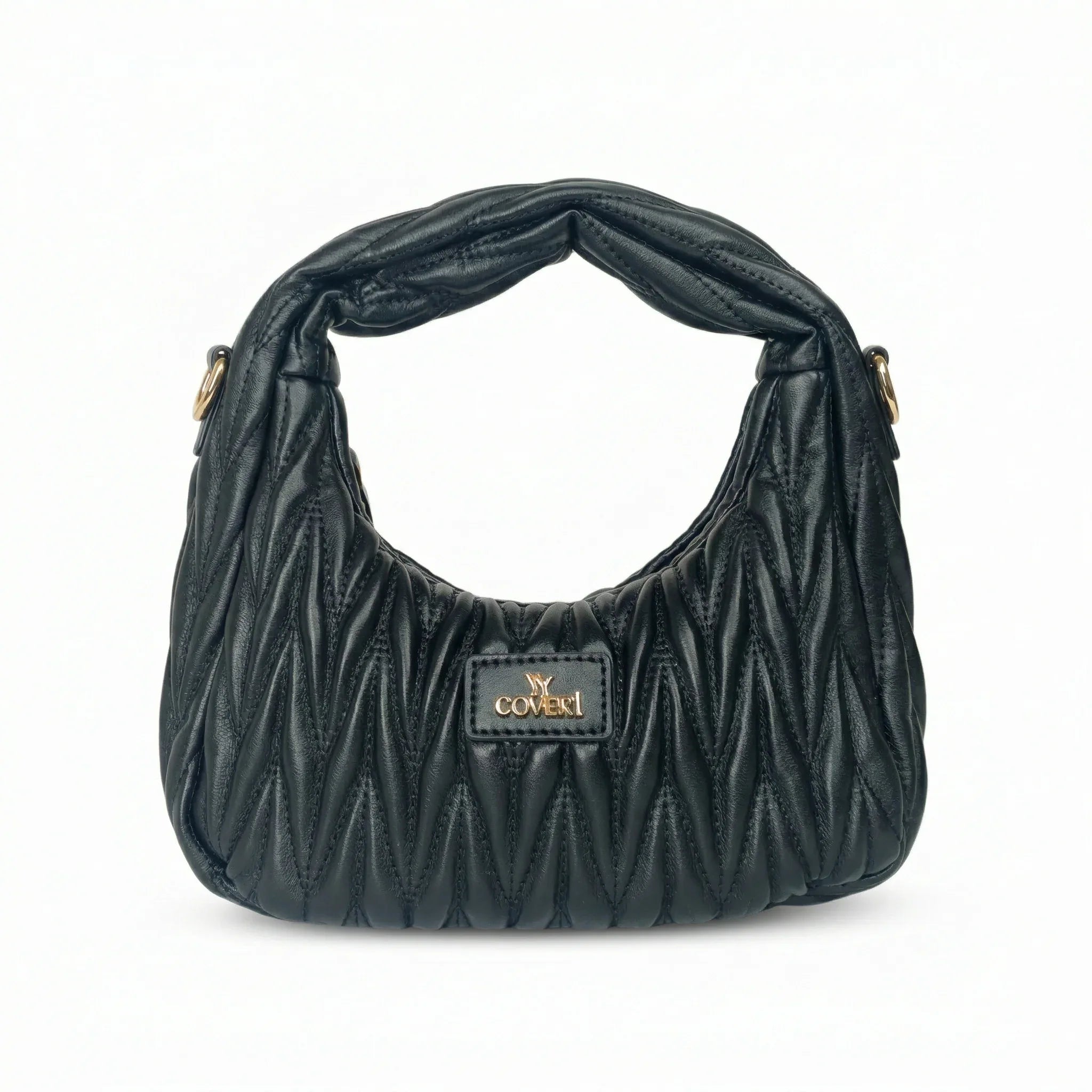 YY Coveri Borsa a Spalla Trapuntata in Ecopelle con Manico Spirale - Stile Donna Bags