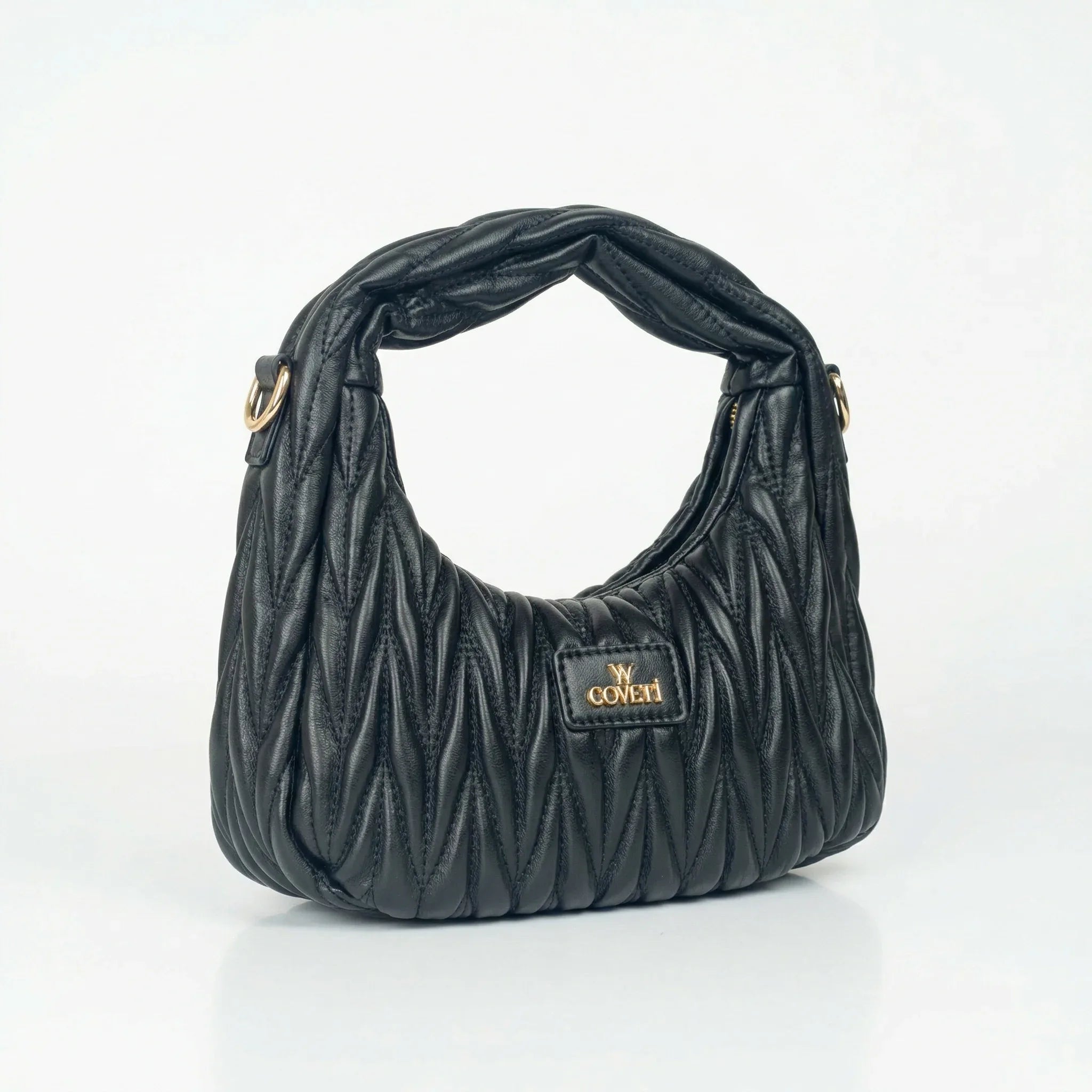 YY Coveri Borsa a Spalla Trapuntata in Ecopelle con Manico Spirale - Stile Donna Bags