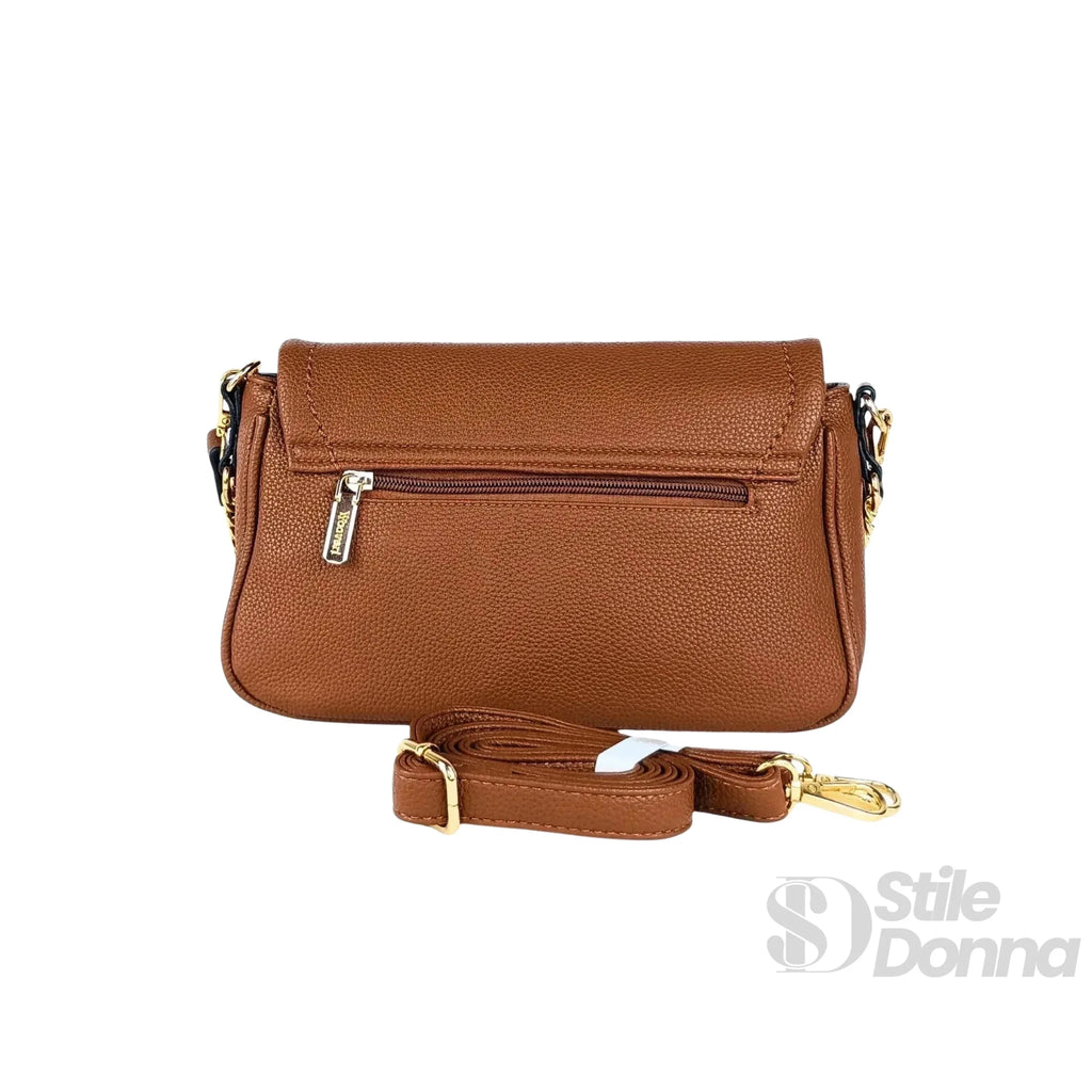 YY Coveri Borsa in Ecopelle Marrone con Tracolla Rimovibile - Stile Donna Bags