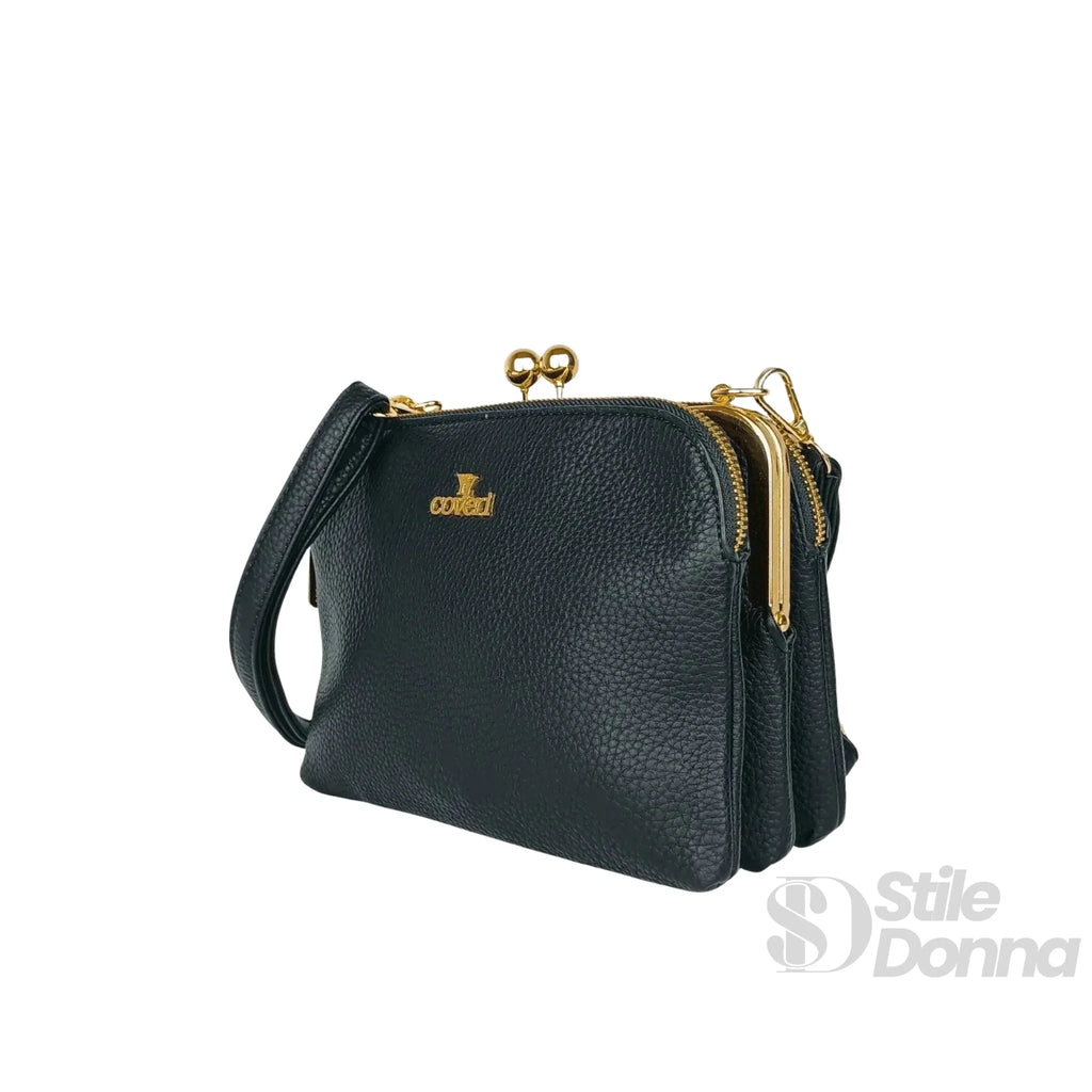 YY Coveri Pochette a Tracolla in Ecopelle con Logo Dorato - Stile Donna Bags