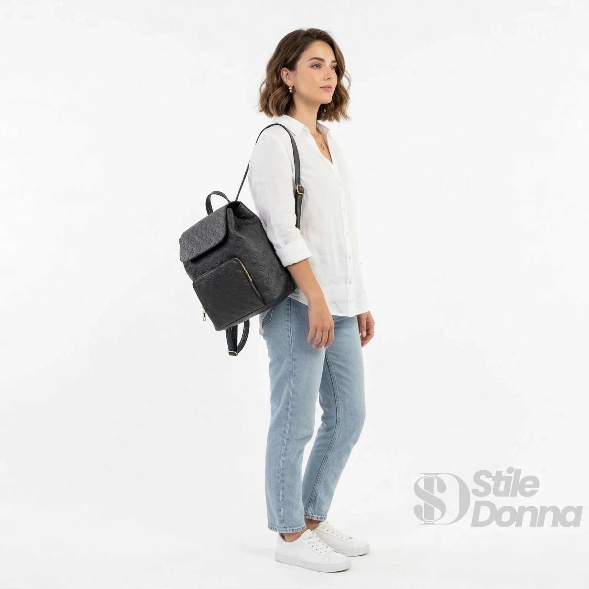 Zaino in Ecopelle Grigio per Uso Urbano e Professionale - Stile Donna Bags