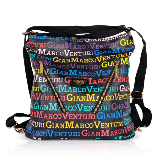 Borsa 2 in 1 Gianmarco Venturi – Hobo & Zaino Multicolor - Stile Donna Bags