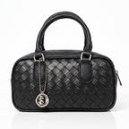 Borsa a Cilindro Intrecciata Nera - Stile Donna - Catania