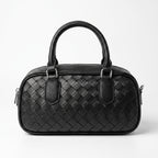 Borsa a Cilindro Intrecciata Nera - Stile Donna - Catania