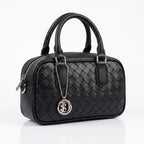Borsa a Cilindro Intrecciata Nera - Stile Donna - Catania