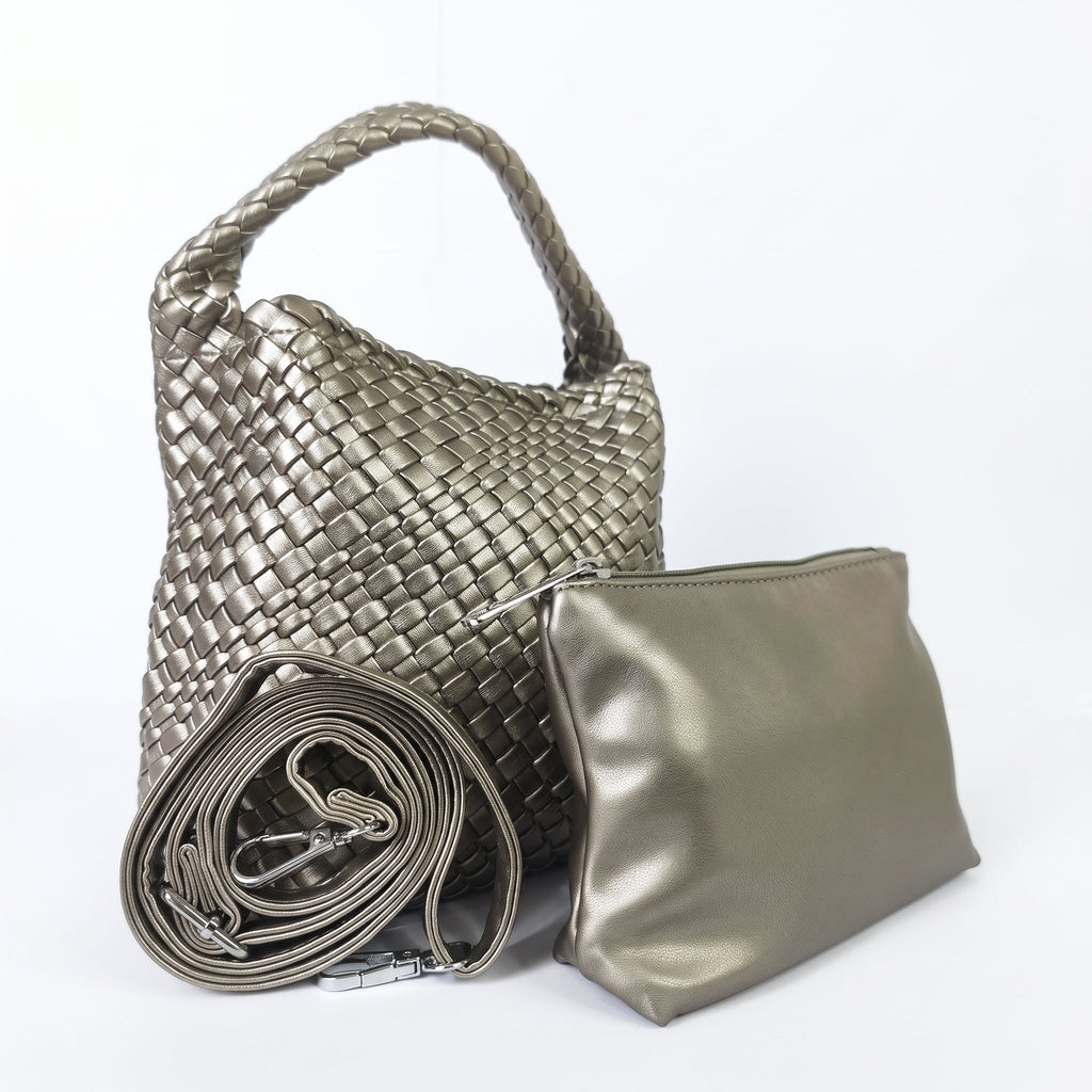 Borsa a Mano in Ecopelle Intrecciata - Stile Donna - Catania