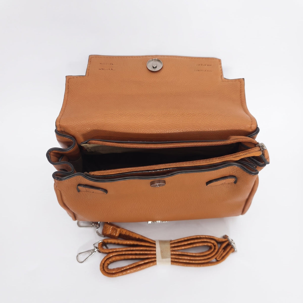 Borsa a Mano in Ecopelle Marrone - Stile Donna - Catania