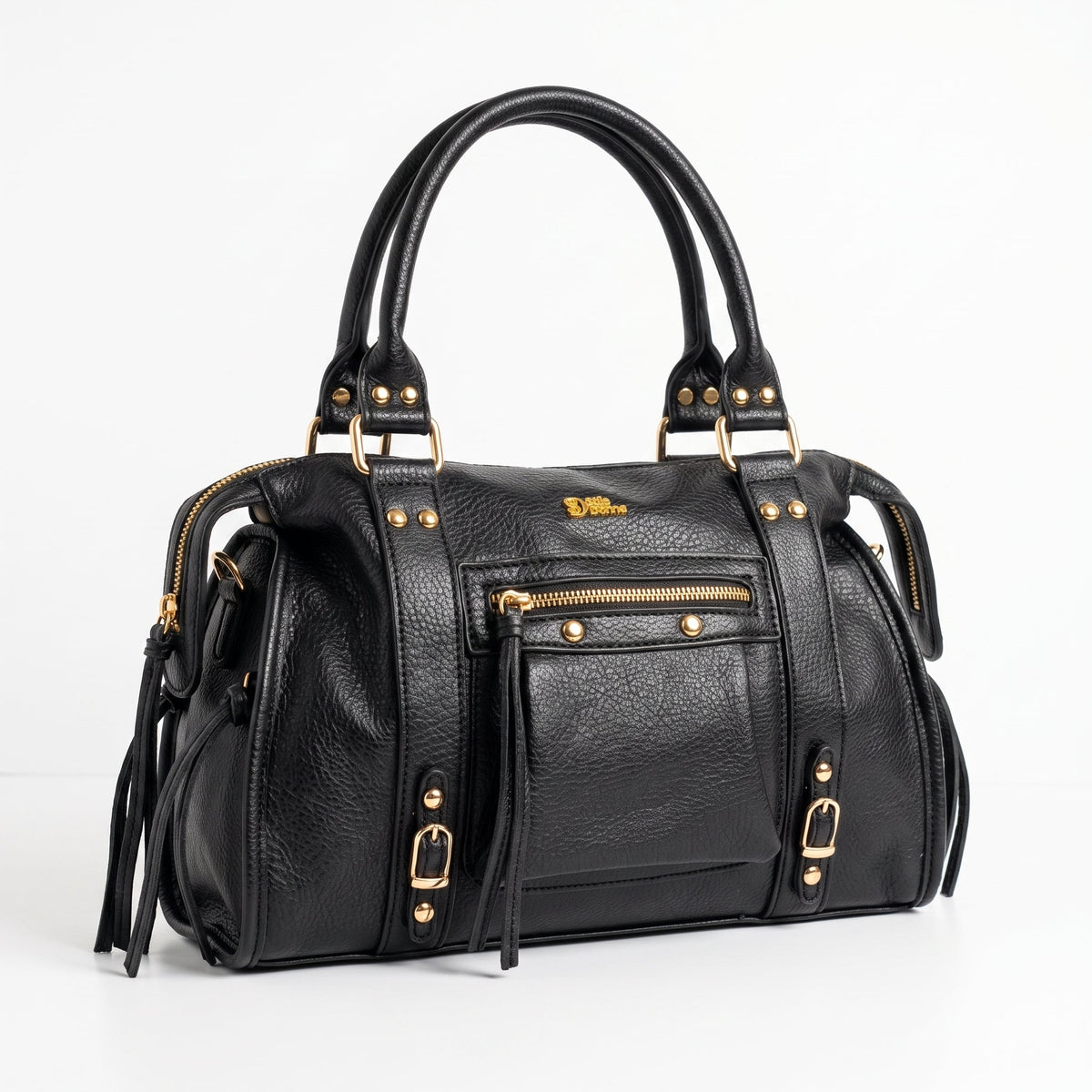 Borsa a Mano in Ecopelle Nera - Stile Donna - Catania