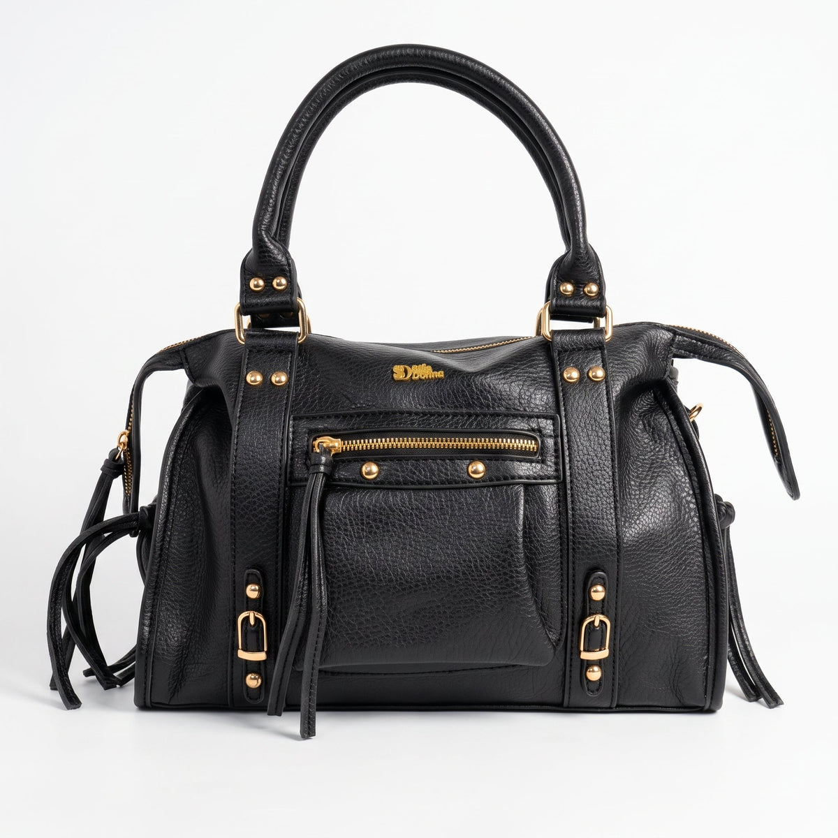 Borsa a Mano in Ecopelle Nera - Stile Donna - Catania