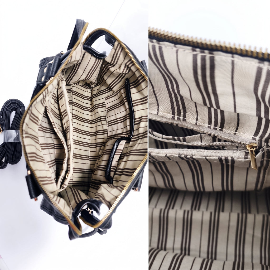 Borsa a Mano in Ecopelle Nera - Stile Donna - Catania