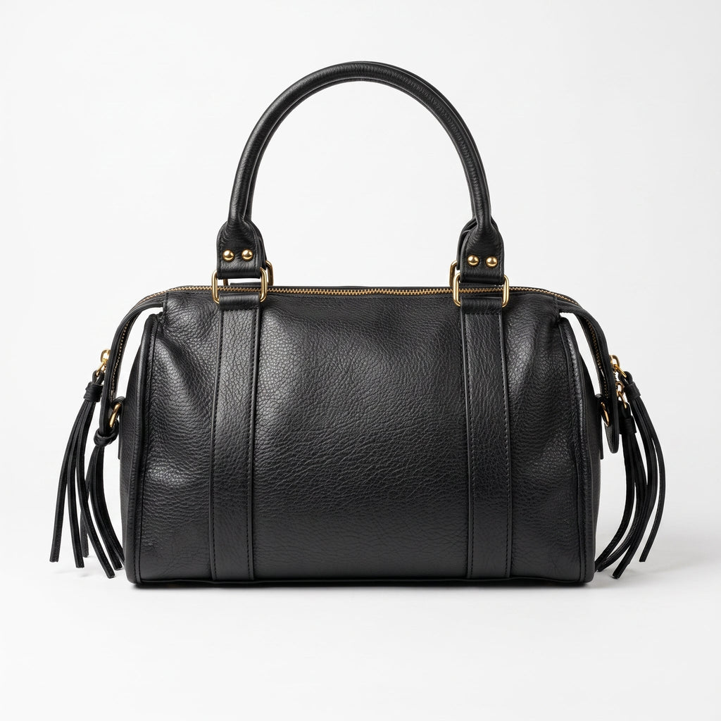Borsa a Mano in Ecopelle Nera - Stile Donna - Catania