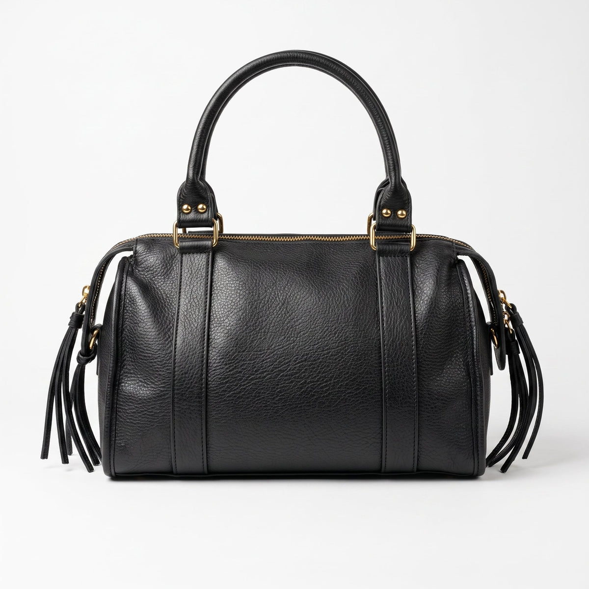Borsa a Mano in Ecopelle Nera - Stile Donna - Catania