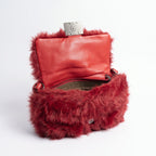 Borsa a Mano in Pelliccia Rossa - Stile Donna - Catania