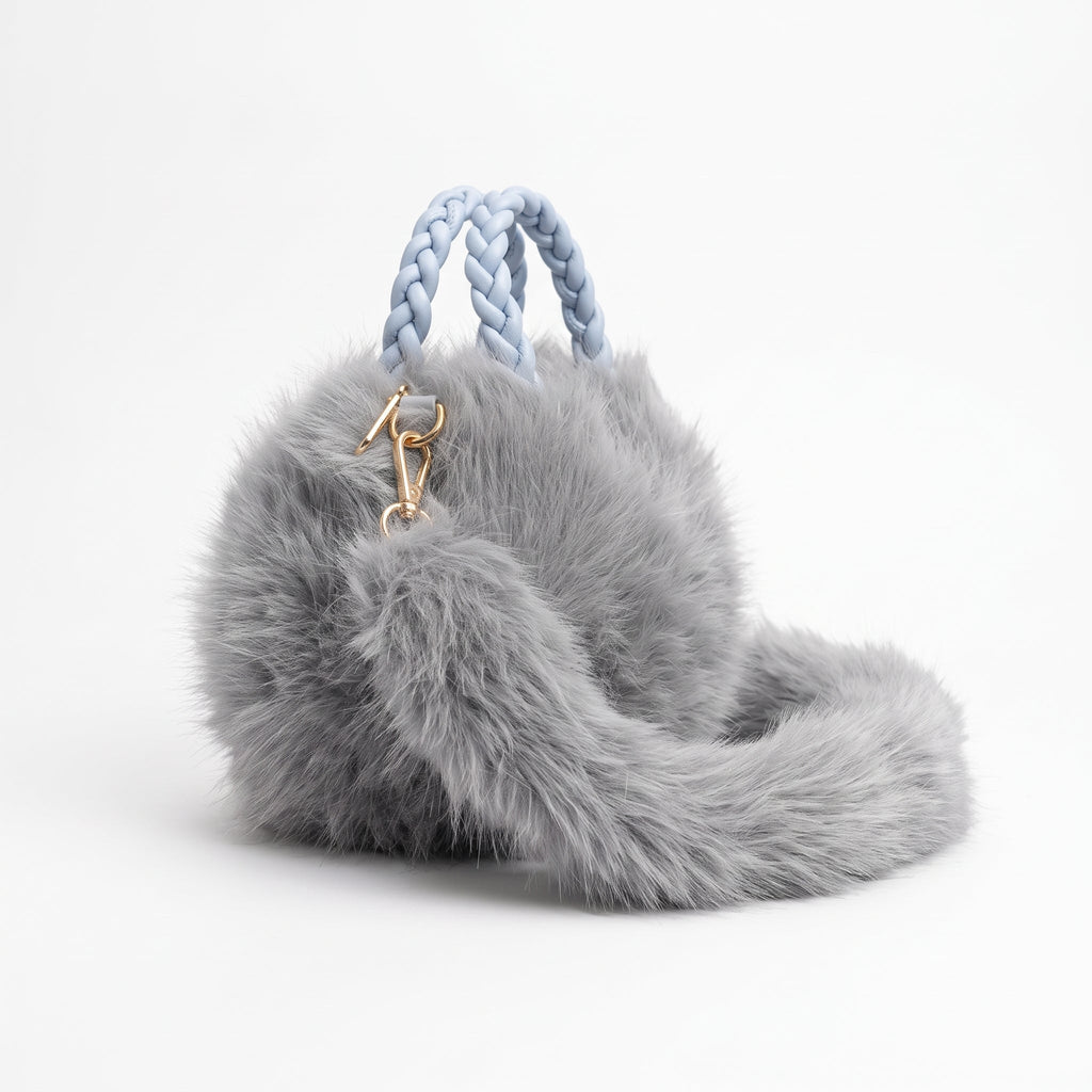 Borsa a Mano in Pelliccia Sintetica - Stile Donna - Catania