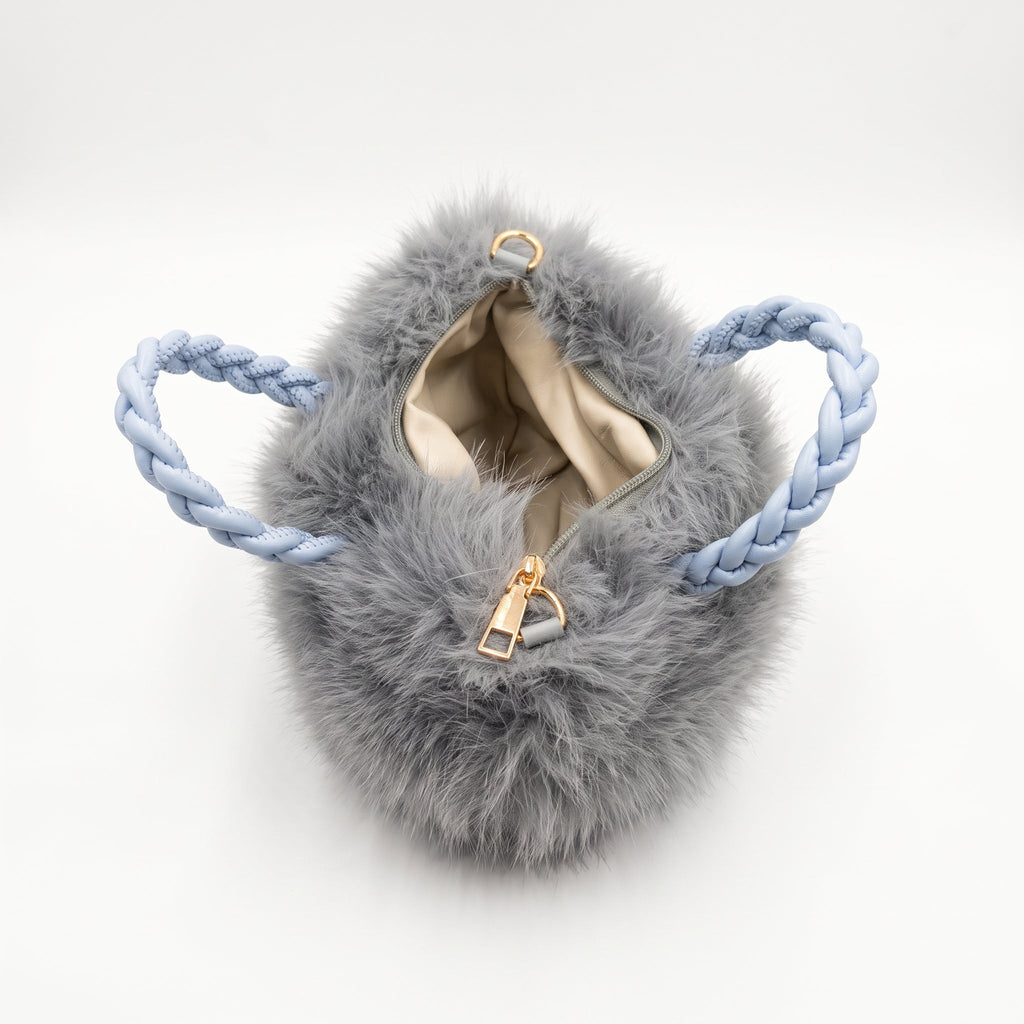 Borsa a Mano in Pelliccia Sintetica - Stile Donna - Catania