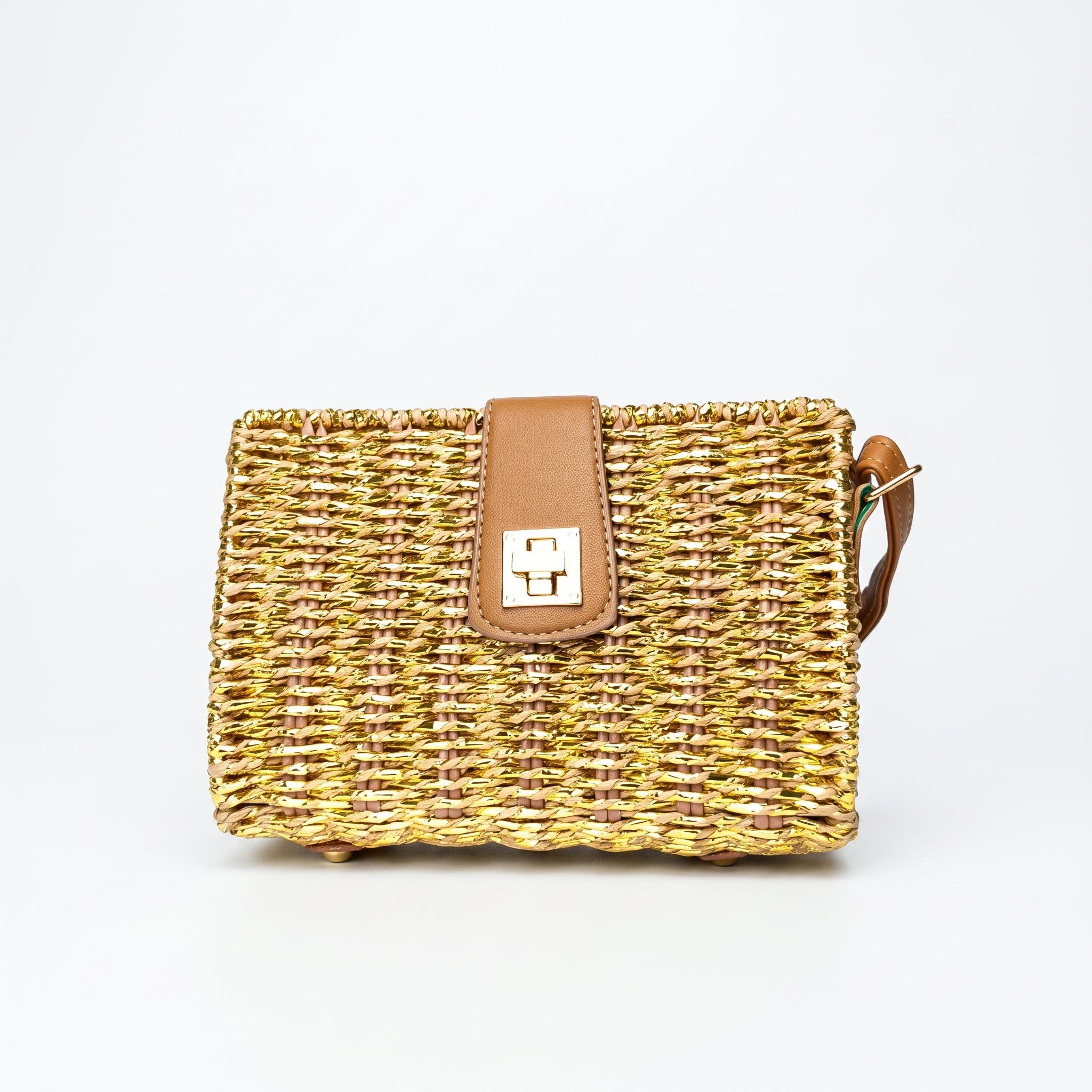 Borsa a Mano Intrecciata in Paglia Naturale - Stile Donna Bags