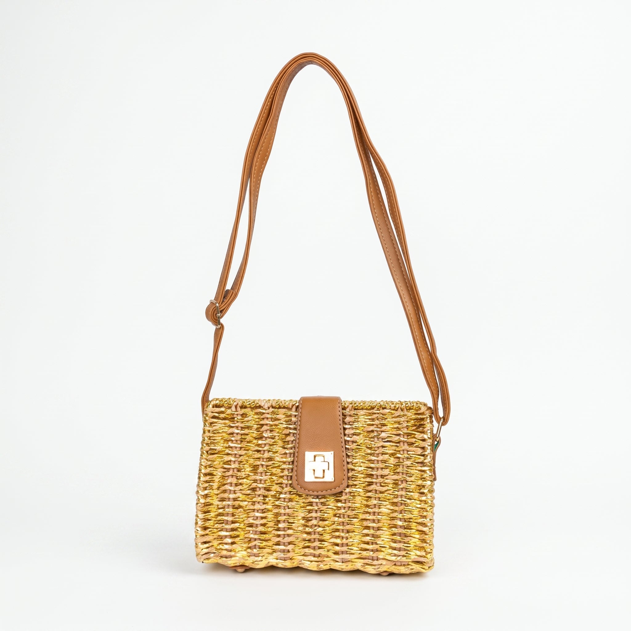 Borsa a Mano Intrecciata in Paglia Naturale - Stile Donna Bags