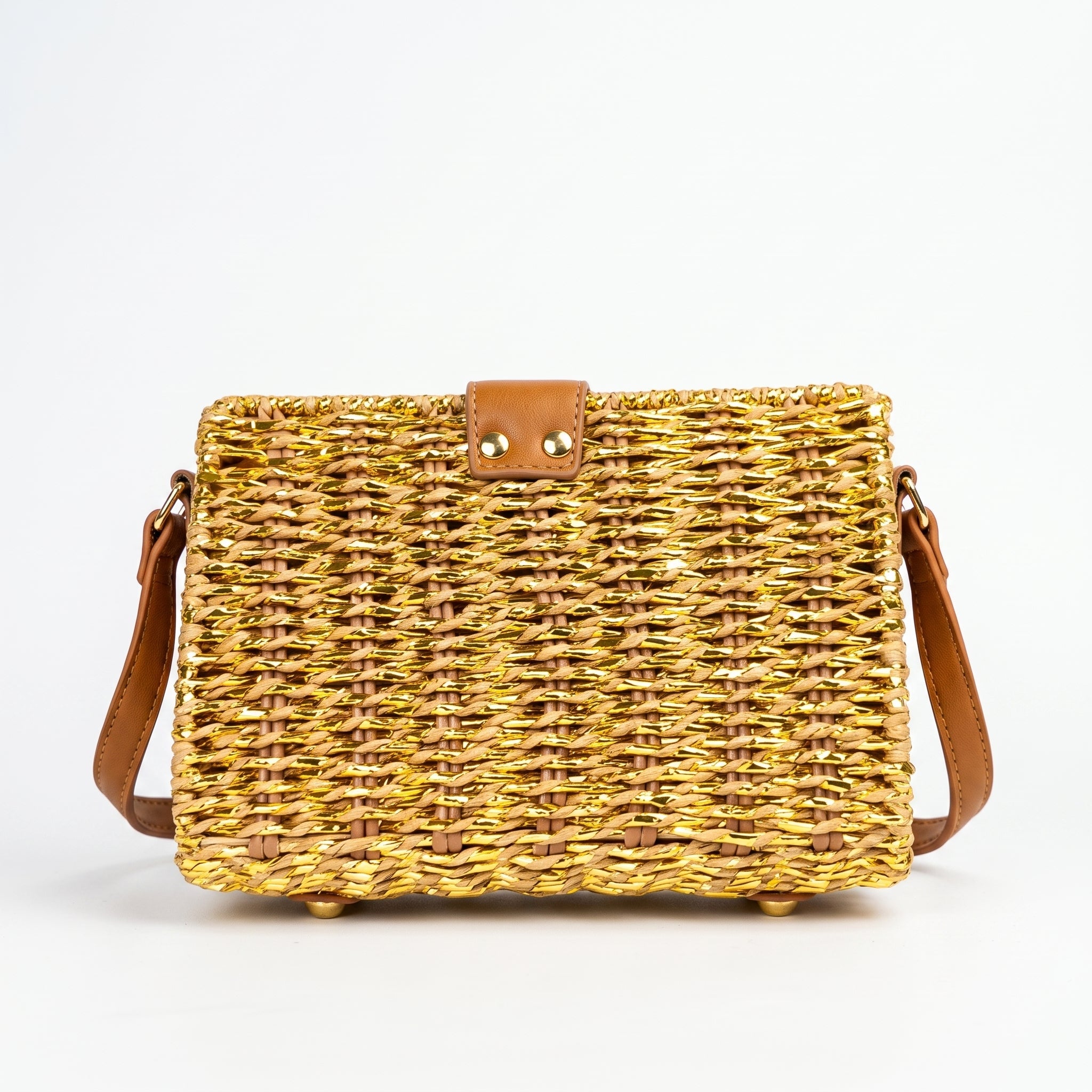 Borsa a Mano Intrecciata in Paglia Naturale - Stile Donna Bags