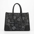 Borsa a Mano Nera con Stampa - Stile Donna - Catania