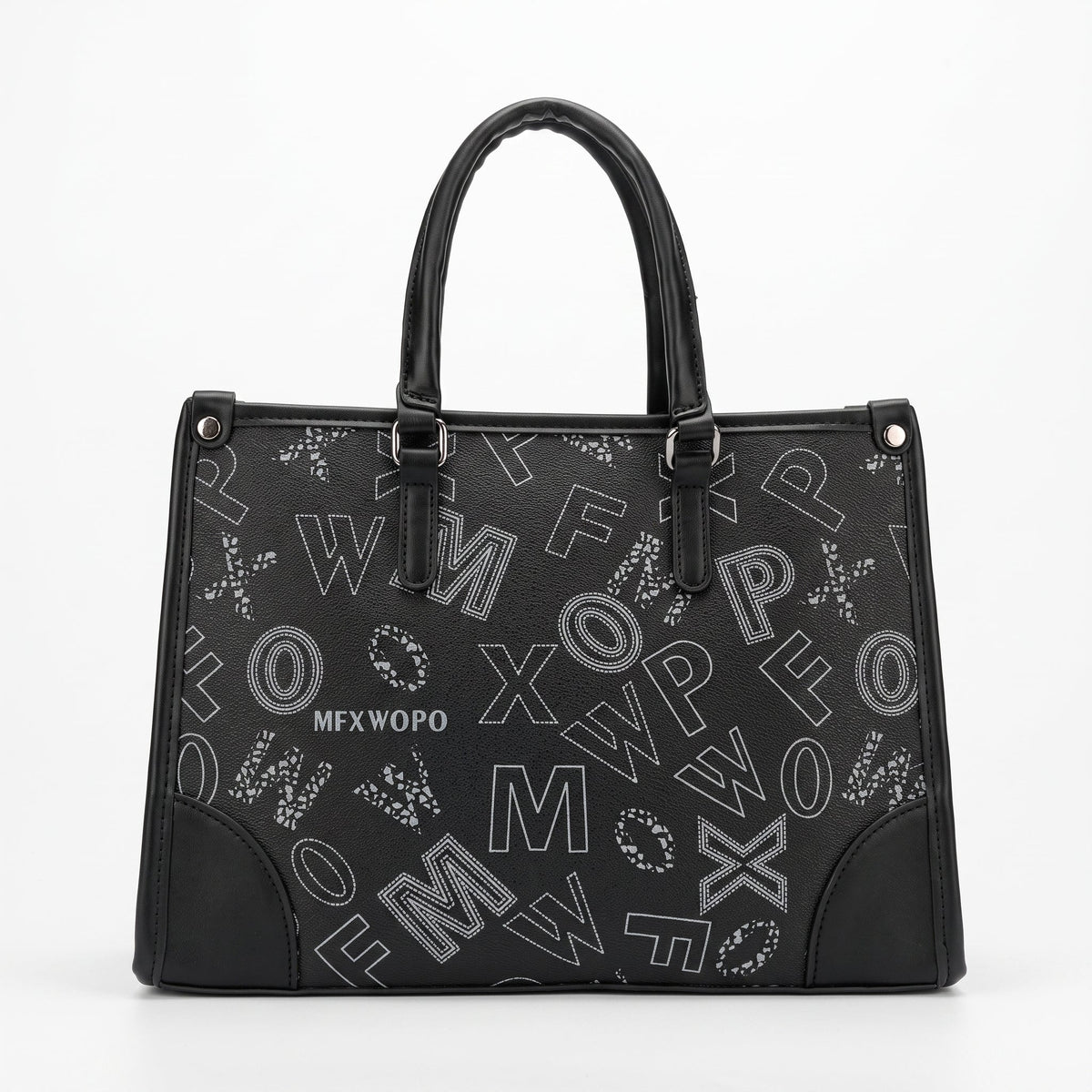 Borsa a Mano Nera con Stampa - Stile Donna - Catania