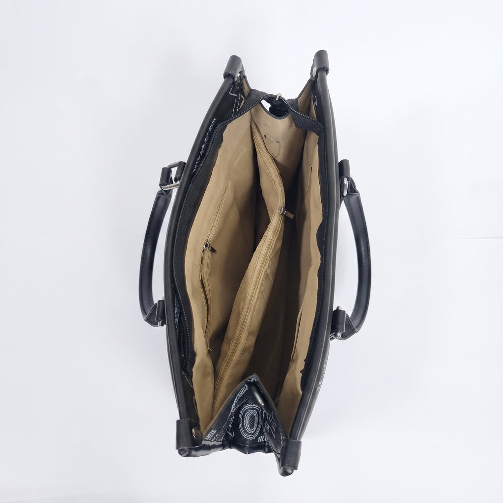 Borsa a Mano Nera con Stampa - Stile Donna - Catania