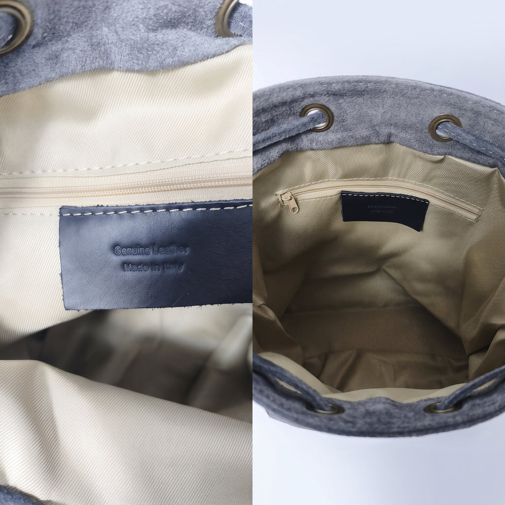 Borsa a Secchiello Scamosciata con Frange - Stile Donna - Catania