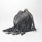 Borsa a Secchiello Scamosciata con Frange - Stile Donna - Catania