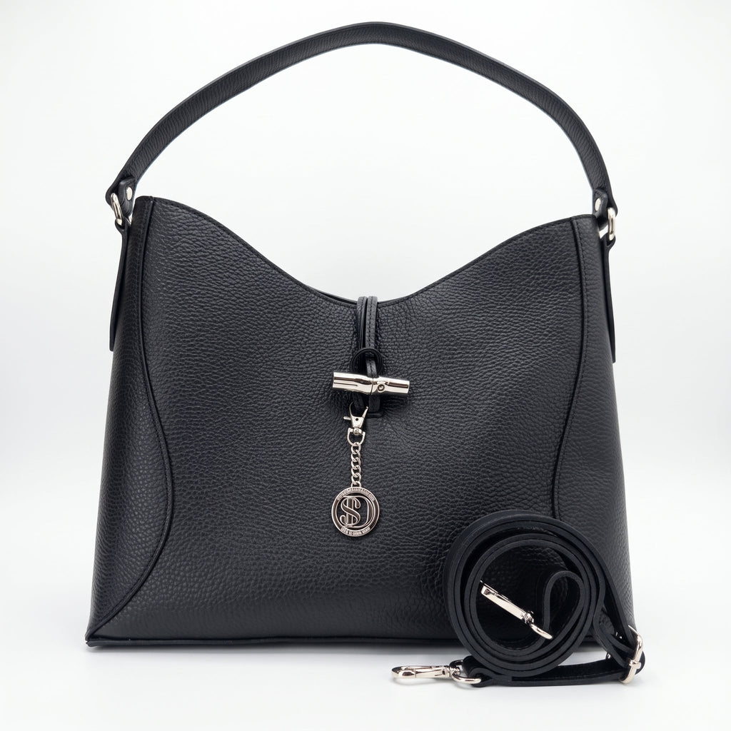 Borsa a Tracolla Lorenza in Vera Pelle Grande Capiente - Stile Donna Bags