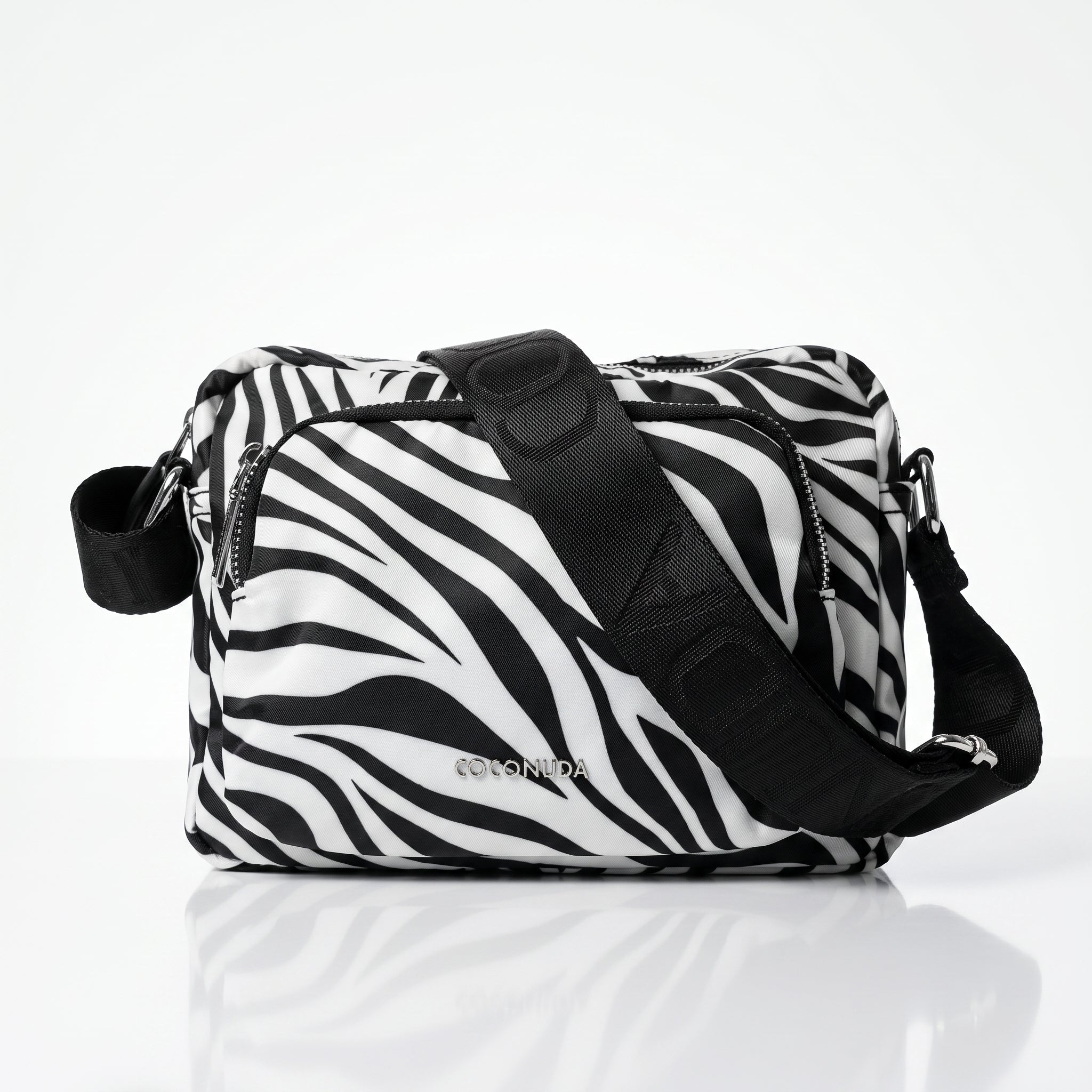 Borsa Coconuda Zebrata in Nylon con Stampa Animalier - Stile Donna Bags