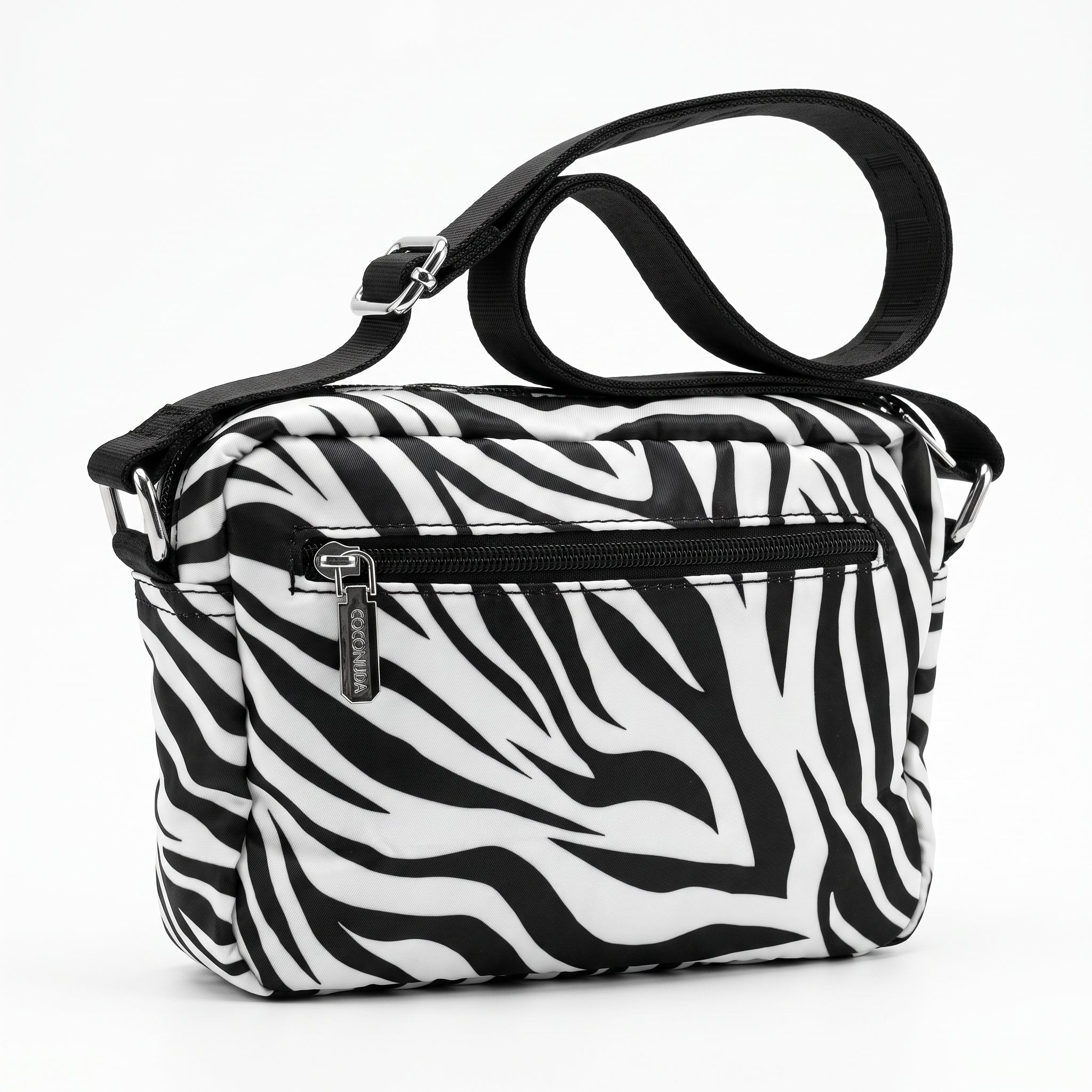 Borsa Coconuda Zebrata in Nylon con Stampa Animalier - Stile Donna Bags