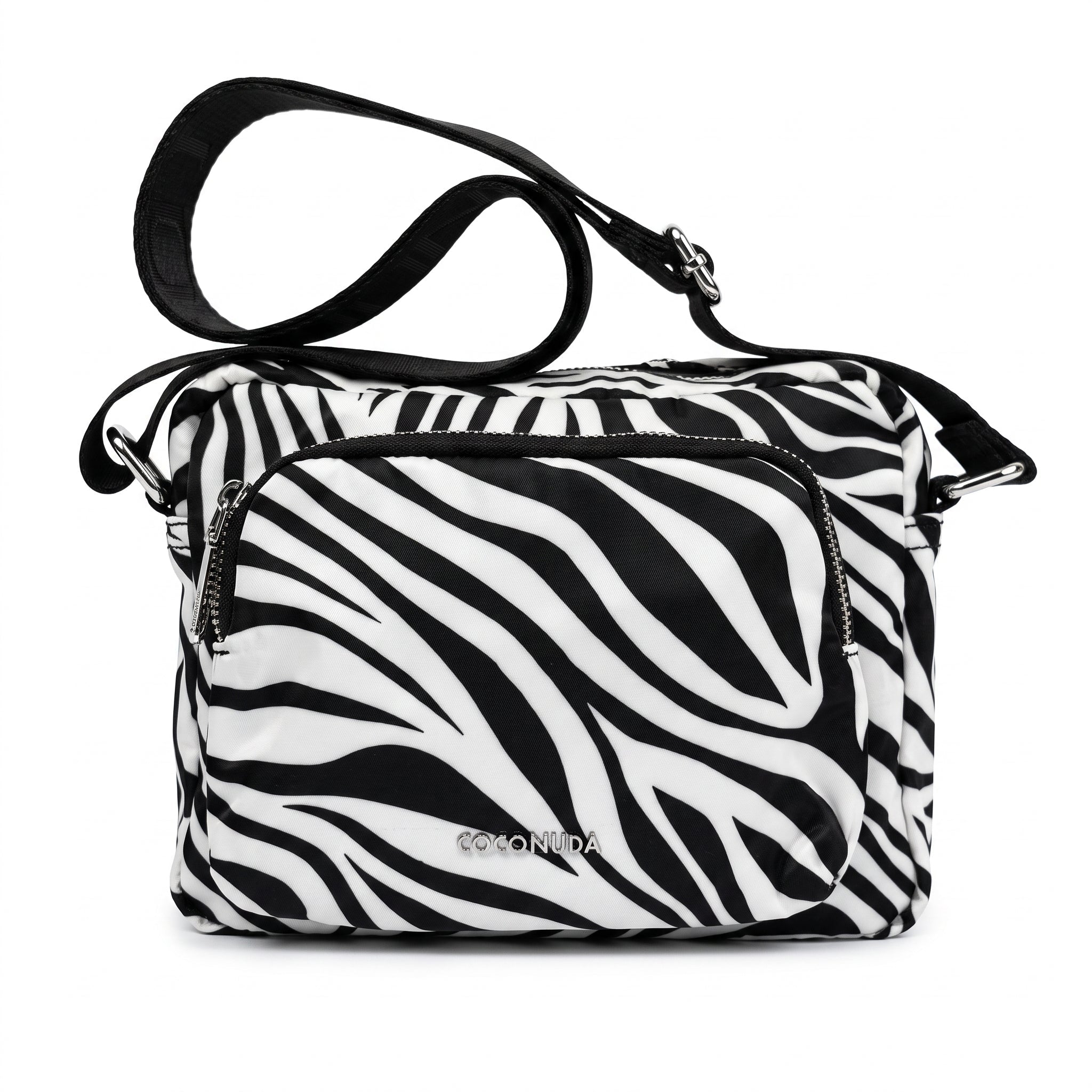 Borsa Coconuda Zebrata in Nylon con Stampa Animalier - Stile Donna Bags