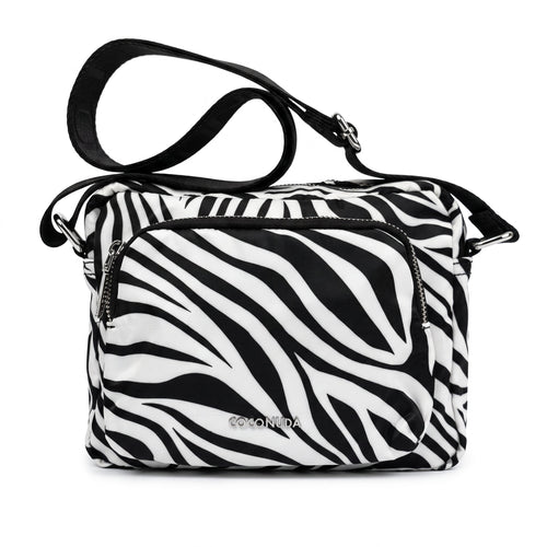 Borsa Coconuda Zebrata in Nylon con Stampa Animalier - Stile Donna Bags