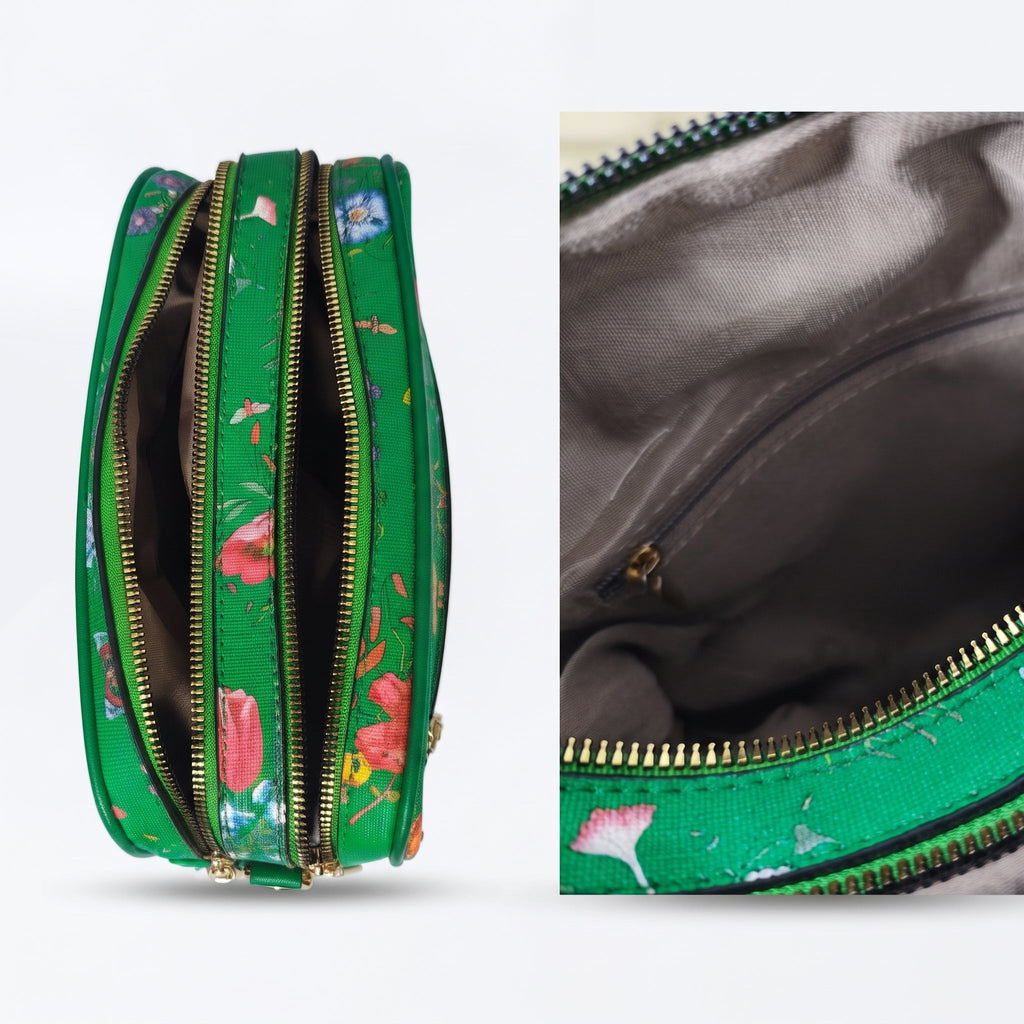 Borsa con Stampa Floreale Verde - Stile Donna - Catania