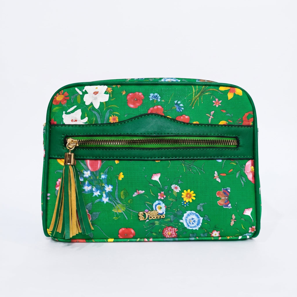 Borsa con Stampa Floreale Verde - Stile Donna - Catania