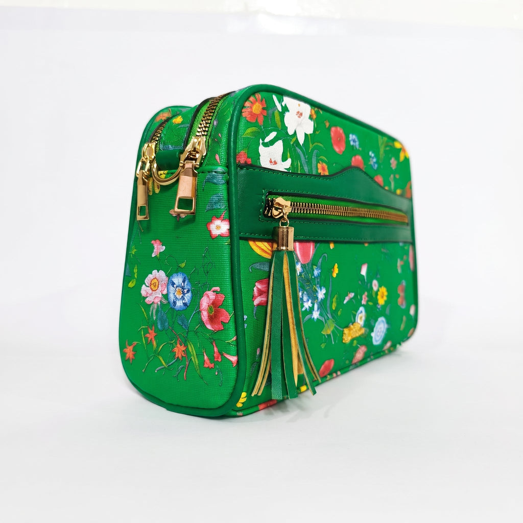 Borsa con Stampa Floreale Verde - Stile Donna - Catania
