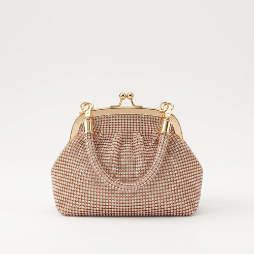 Borsa da Sera in Mesh di Strass Argento - Stile Donna Bags