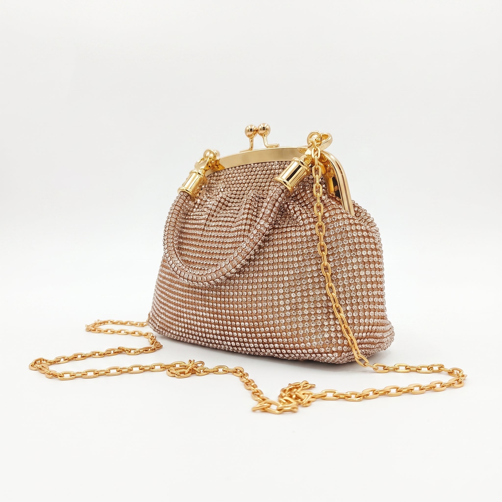 Borsa da Sera in Mesh di Strass Argento - Stile Donna Bags