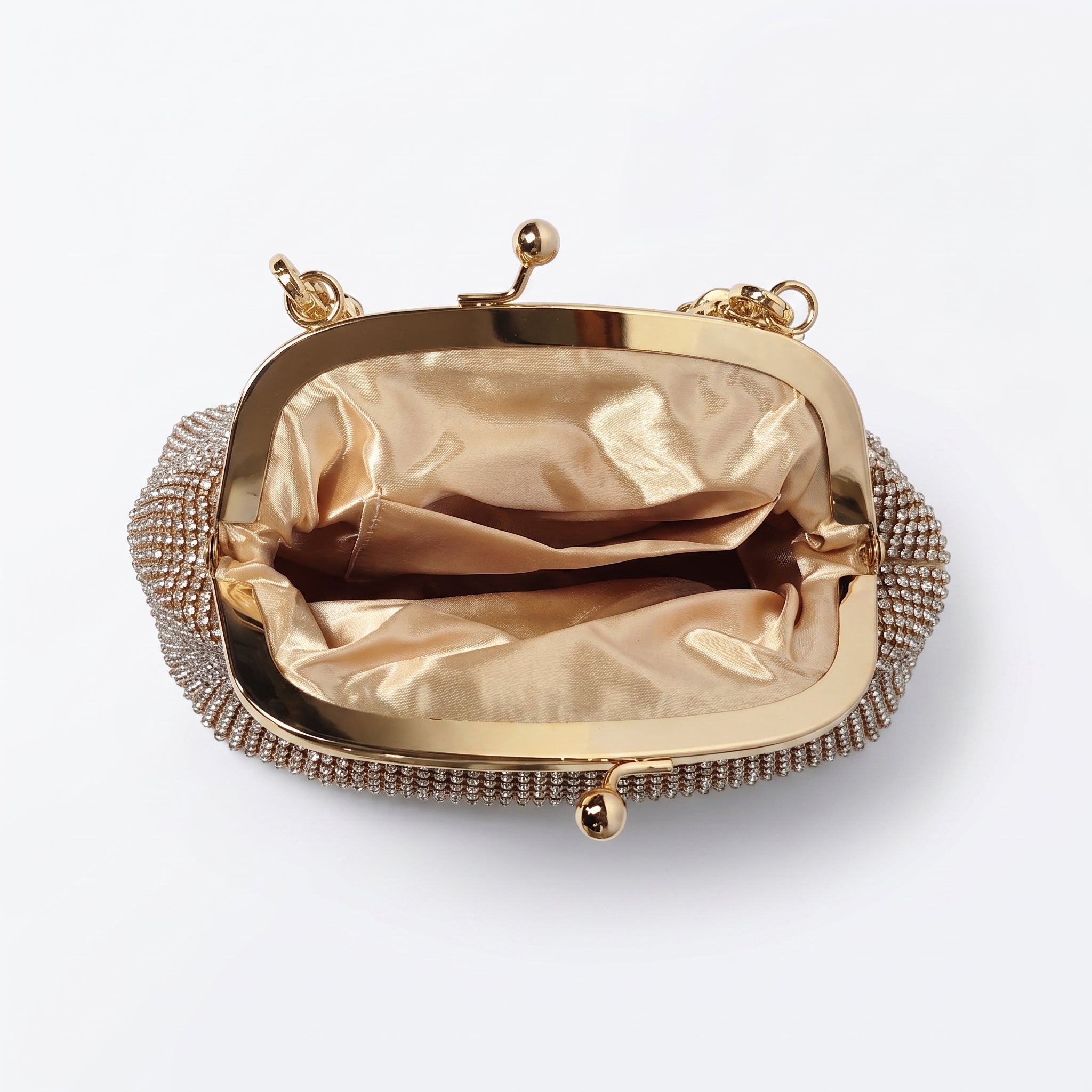 Borsa da Sera in Mesh di Strass Argento - Stile Donna Bags